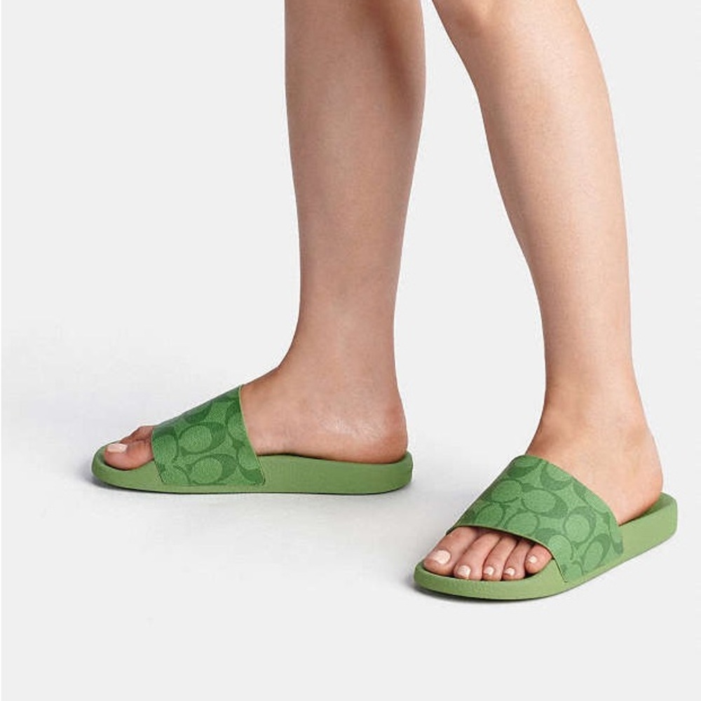 Coach Women's Green Uli Sport Slide Olive Green